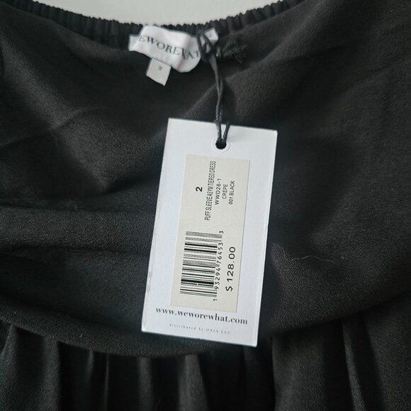 NWT | WeWoreWhat | Asymmetrical Puff-Sleeve Teired Maxi Dress - Picture 5 of 5